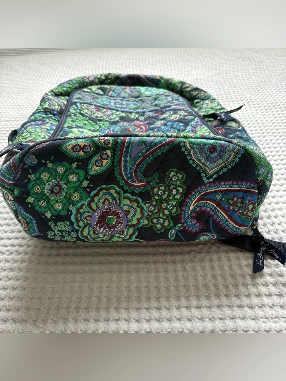 Vera Bradley Campus Backpack Blue Rhapsody Laptop Suitcase Trolley Strap